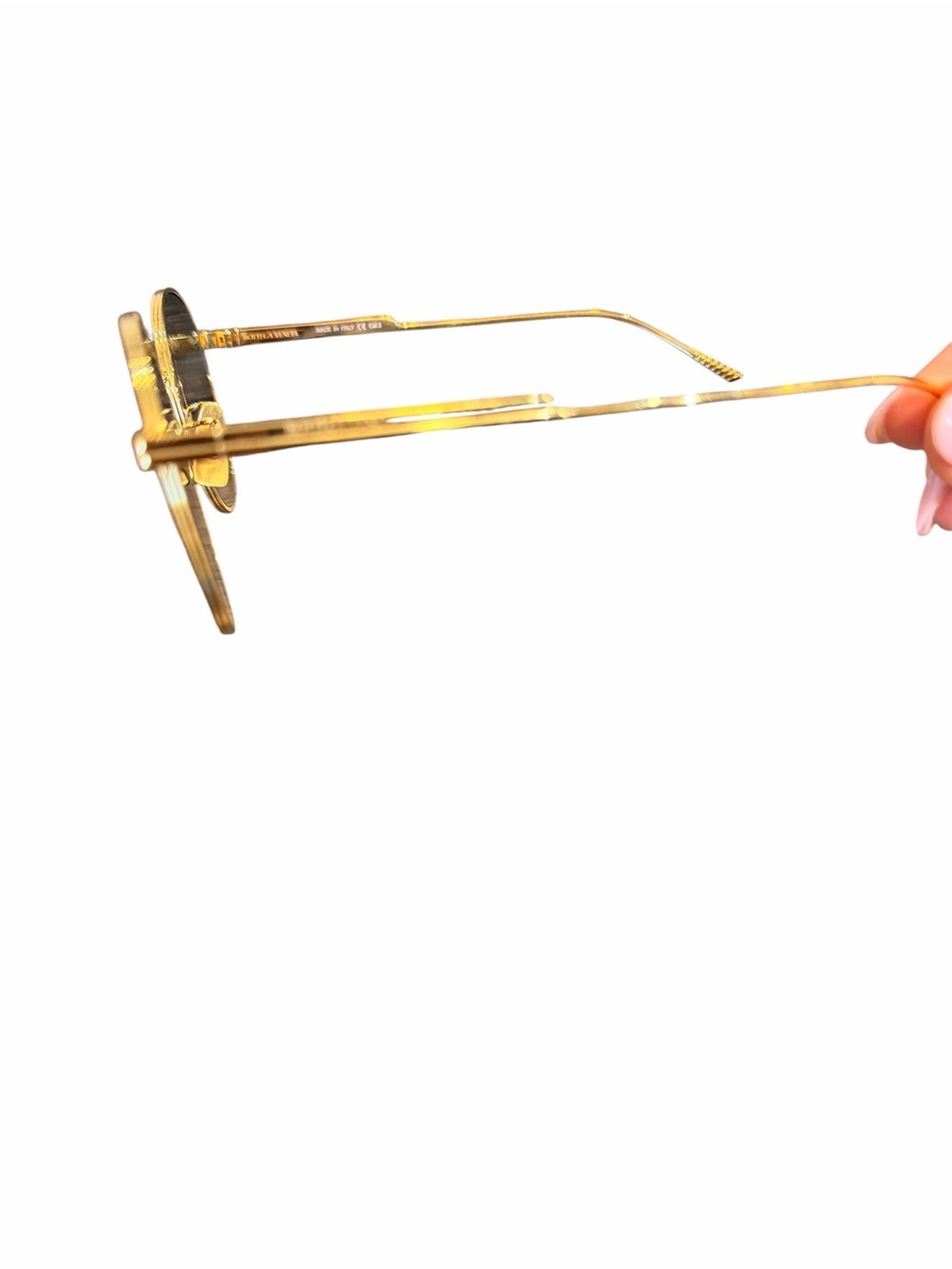 Bottega Veneta Gold Frame Round Sunglasses - Picture 6 of 9